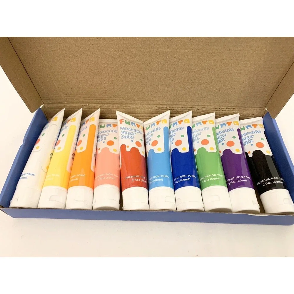 NEW Funto Washable Finger Paint Kids Assorted Colors Safe Non Toxic TMP20